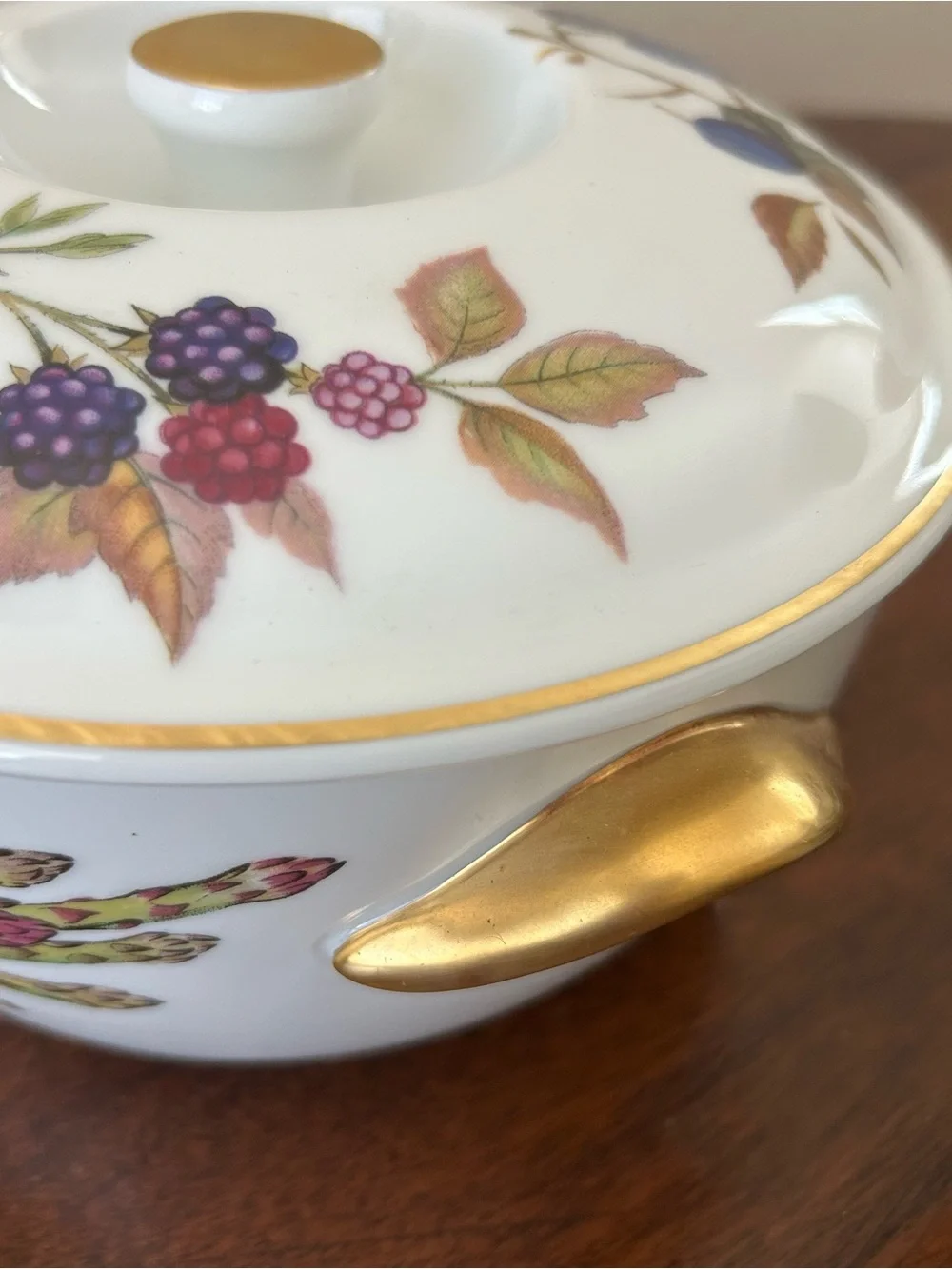 Vintage Royal Worcester Evesham 1 Qt Covered Casserole – Asparagus & Chestnut